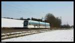 Saarbahnintermezzo bei der AVG. Wagen 1018 bei Helmsheim. Aufgenommen am ...