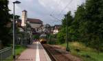 stadtbahn-karlsruhe-hier-nur-die-s-bahnen Karlsruher Eilzug durchf�hrt Gausbach. Anfang Juli 2010 kHds