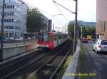Duewag B80C der KVB (2196) an der Ausfahrt der Haltestelle ...