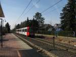 stadtbahn-koln-hochflurstadtbahnen-b-wagen-und-k5000 Nachschu� von TW 2328 der, am 18. M�rz 2010, als Linie 18 Richtung Klettenberg unterwegs war konnte kurz nach Verlassen der Haltestelle 'Dellbr�ck Mauspfad' von mir vom Bahnsteig der Gegenrichtung aus fotografiert werden.