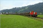 steiermarkische-landesbahnen-normalspur-1435mm STLB D5 f�hrt mit Zellstoffzug SGAG 93425 von P�ls nach St.Michael.
Sillweg 28.08.2009