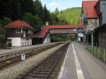 Stellwerk Of und die Bahnhofs�berf�hrung in Oberhof (Th�r); 04.09.2010  ...