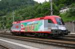 1116 200 (150-Jahre-Semmeringbahn) steht am 22.06.2005 in Bruck/Mur.