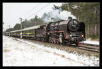 Die Brenner & Brenner Dampflok 50.1171 fährt mit dem Sdz 14276 von Wien FJB nach Mürzzuschlag zum  Winterdampf am Semmering .