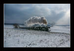 Durch das winterliche Weinviertel, fährt 52.100 mit dem  Majestic Imperator  als SDZ 14370 von Korneuburg -nach Ernstbrunn.