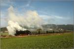 Dampflok 77.28 mit dem Fotozug 91159 von Attnang-Puchheim nach Hausruck.
Holzleithen 21.10.2009