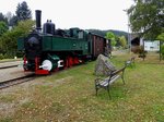 Dampflok Nr.4786 der Niederösterreichischen Waldviertelbahn ist im Bhf.