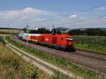 Die 2016 071 mit einem Hilfszug am 20.07.2018 unterwegs bei Haiding.