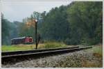 Fotozug mit 2048 018 der SLB auf der GEG Strecke zwischen Timelkam und Ampflwang am 4.10.2008 aufgenommen kurz hinter Puchkirchen.