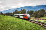 5022 026-6  Rosental  fährt als S4 4813 (Villach Hbf - Hermagor) nahe Görtschach-Förolach vorüber.