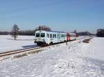 Der 5047 085 und der 5047 097 als R nach Simbach am Inn am 08.02.2019 unterwegs bei Haidfeld.