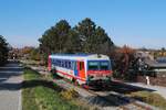 5047 059-0 als R7129 nach Sopron bei der Ausfahrt aus Bad Sauerbrunn. (07.11.2021)