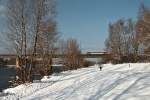 Wintersport auf der Wiener Donauinsel.