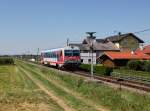 Der 5047 075 nach Straßwalchen am 31.07.2015 unterwegs bei Mattighofen.