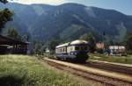 5146 206-7 verläßt im Juni 1987 den Bahnhof Kernhof