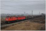 1040 013 und 1010 003 vom Club 1018 am 4.1.2014 aufgenommen nächst Ober Olberndorf  mit der 2080 Tonnen schweren Vollrübe 59015 nach Tulln.