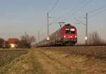 1016 022 zu sehen mit dem EC 112 am 09.03.15 bei Neu Ulm.