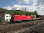 Einen Halt musste der Taurus 1016 024-0 im Priener Bahnhof am  19.