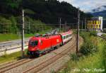 Kurz vor unserer Rcktour kam noch 1016 005-9 mit BB IC 542  Skicircus Saalbach Hinterglemm Leogang  Wien Westbahnhof - Innsbruck Hbf.