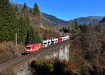 1016 048 mit einer Rola am 03.11.2015 bei Bad Hofgastein.