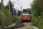 NLB 1110.505 am 20.4.2017 mit dem GAG 61891 kurz nach dem Bahnhof Stockerau Fahrtrichtung Hausleiten.