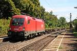 Mit einem gemischten Güterzug fuhr am 27.08.2015 die 1116 036 aus Richtung Regensburg durch den Haltepunkt von Etterzhasuen gen Nürnberg.