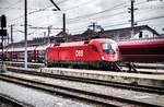 1116 125-6 steht am 18.3.2018 auf einem Abstellgleis in Villach Hbf.