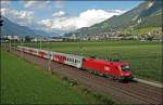 1116 225 schiebt den REX 1515 von Innsbruck Hbf nach Schwazach St.Veit. (08.07.2008)