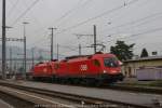 BB-Lokzug mit 1116 273 und 1116 126 verlassen den Grenzbahnhof Buchs SG in richtung Heimat.
Buchs SG 22.10.09