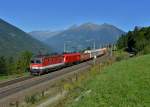 1144 240 + 1116 127 mit einem Gterzug am 08.09.2012 unterwegs bei Penk.