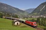 1116 092 mit Kesselwagenzug am 08.09.2012 bei Bad Hofgastein