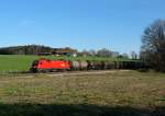 1116 185 mit einem Kesselzug am 03.04.2011 bei Vogl.