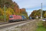 1116 096 mit einem KV-Zug am 22.10.2013 in Aßling(Oberbay).