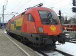 Lok 1116 061-3 war am 13.2.1015 in Villach Hbf abgestellt um sie später beim railjet 538 als Vorspannlok (vor dem Steuerwagen) einzusetzen.