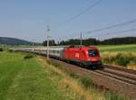 Die 1116 088 mit einem Nachtzug nach Nizza am 17.07.2015 unterwegs bei Weng