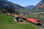 1116.086 mit gemischtem Güterzug auf Bergfahrt zwischen Bad Hofgastein und Angertal (24.