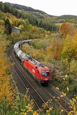 1116 126 mit Güterzug zwischen Küb und Eichberg am 24.10.2016.
