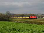 Die 1116 259 mit einem Autozug am 13.11.2016 unterwegs bei Taufkirchen a. d. Pram.