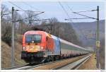 1116 250 (Feuerwehr) bespannte am 8.3.2009 den OIC 692. Hier beim ES in Tullnerbach-Pressbaum.