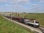 1116 222  Red Bulletin  war am 16.04.2014 mit dem RJ 868 unterwegs, und wurde auf der  neuen Westbahn  bei Pottenbrunn fotografiert.