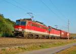 Mit einem kurzen Gterzug sind am 26.07.2013  1142 624 und 1144 239 in Wartberg an der Krems zu sehen gewesen.