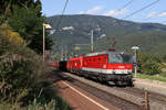 Die neue 1144.264 leistet der 1116.175 am G-45334 bei der durchfahrt in Küb vorspann.