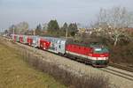 1144 276 mit Leerpersonenzug bei Rabensburg am 25.01.2018.