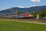 1144 117-9 mit dem IC 119 nach Felkdirch kurz hinter Dornbirn.