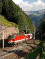sterreichurlaub 2008 - BB: Eine 1144er zieht einen RegionalExpress nach Innsbruck. Aufgenommen am 02.September 2008 in Gries(a.Brenner).
