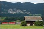 sterreichurlaub 2008 - BB: Zwei 1144er ziehen einen Gterzug in Richtung Innsbruck. Aufgenommen im September bei Kundl.