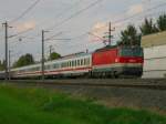 Der Westbahnsauger 1144 236 am IC 119 in Lauterach am 2.10.2009.