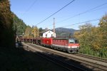 1144.287+1116 mit G-49417 fahren in den Bhf. Semmering ein. 20.10.12