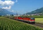 1144 077 + 1144 206 mit dem SAE/Arcese-KLV am 02.08.2011 bei Schwaz.