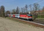 1144 286 mit einem REX nach Linz am 22.03.2014 bei Kimpling.